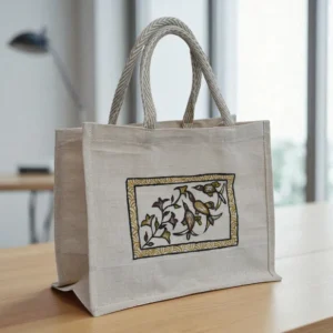 Jute Bag with Sohrai Painting